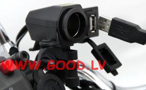 Universla 12V Moto piepptja ligzda ar USB