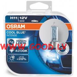 h11 20 osram - 2gab. cool blue intense 20 64211cbi-hcb auto spuldze 12v h11 55w 12v